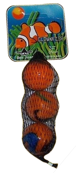 3 Clownfish knikkers 35mm 4036