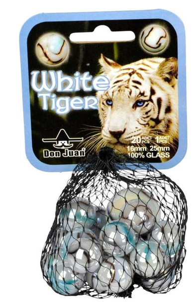 20+1 White tiger knikkers 4149