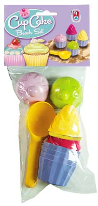 Cup cake zandvormpjes + schep 3401