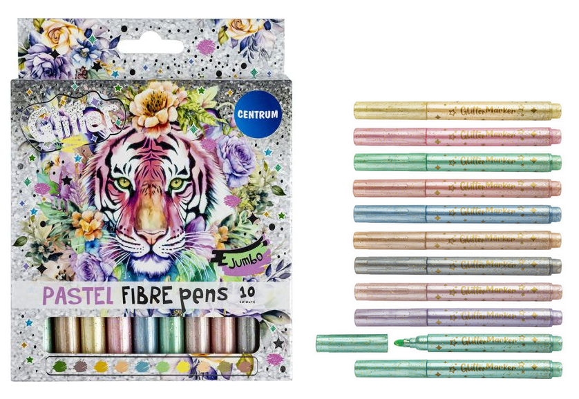 Centrum 10 viltstiften glit.pastel 81320