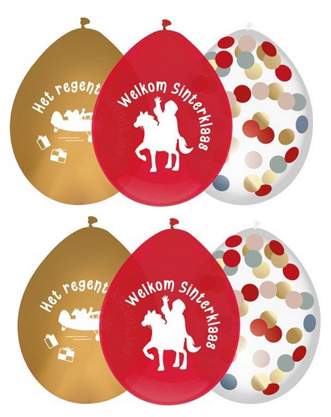 6 ballonnen Sinterklaas 447735