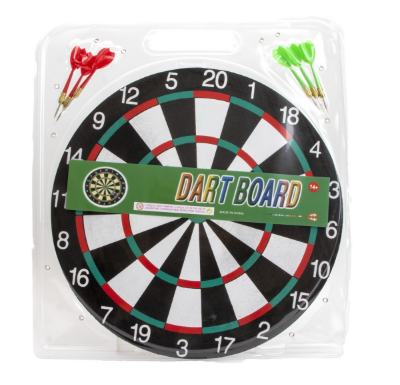 Dartboard 40 cm. met 6 dartpijlen 4736