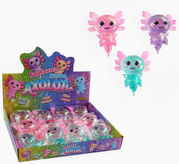 12 Slow Rise strech Axolotl glitter 4479