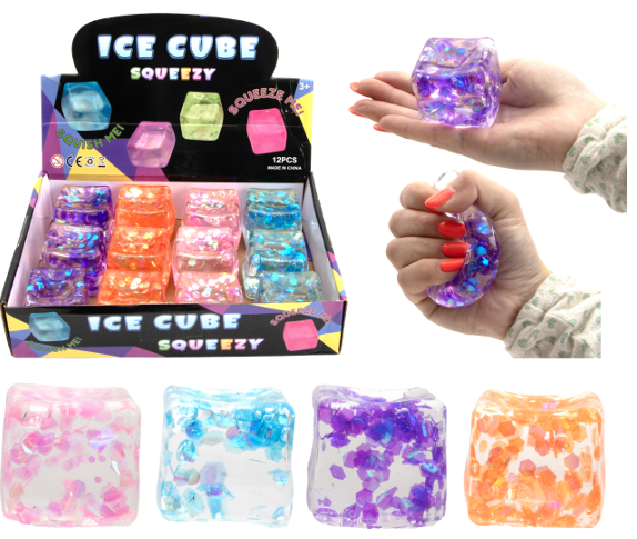 12 Slow rise glitter kubus display 4919