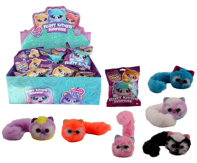 12 Fluffy kittens in surprise bag 24673