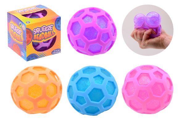 Glitter squeeze zeshoek bal 24609