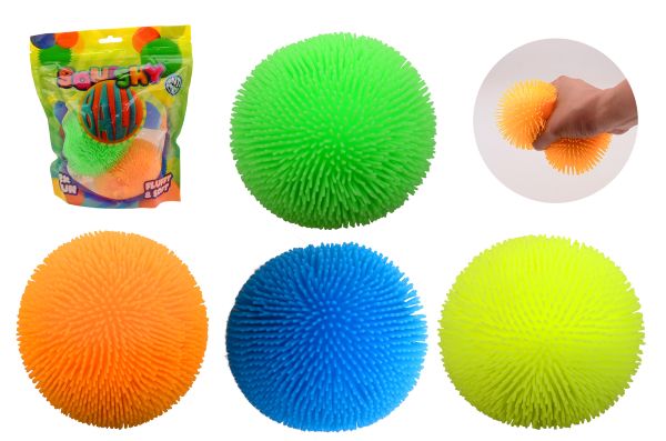 2 Squishy fluffy ballen in zak 24629