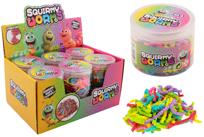 Squirmy regenboog wormen in pot 24651