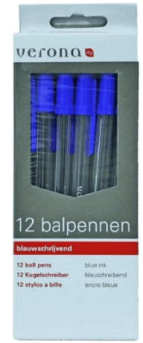 12 ballpen blauwschrijvend Verona 1252