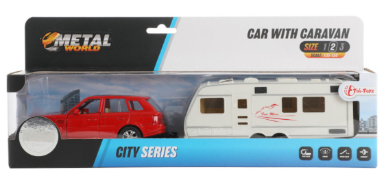 Auto met caravan pullback 1:48 21852A