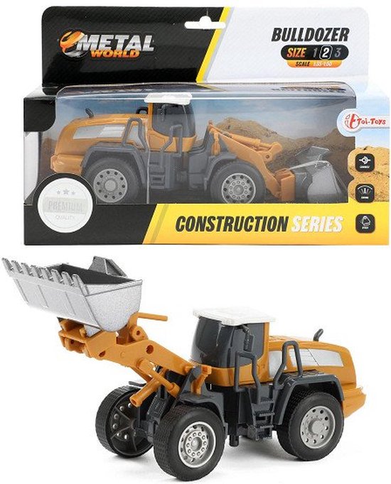 Metal bouwvoertuig wiellader 1:55 21526A