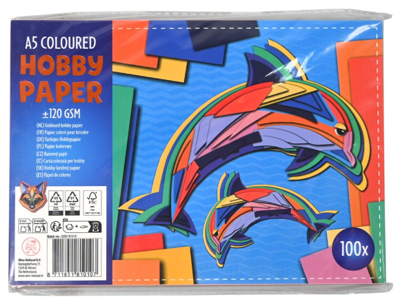 100 vel hobby papier A5 120 gram WH