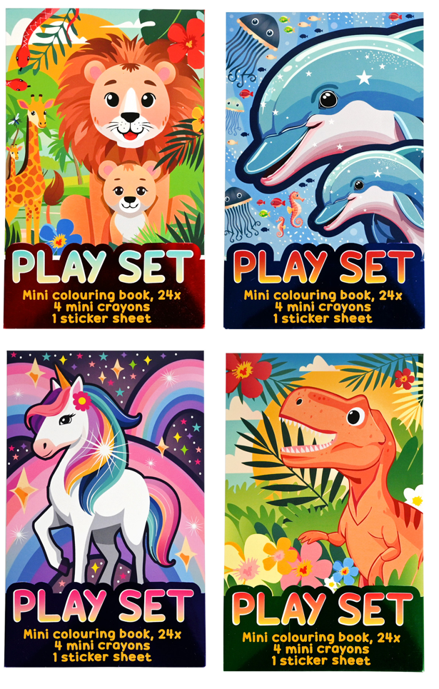 24 mini kleurboekjes met kleurpotl.TK280